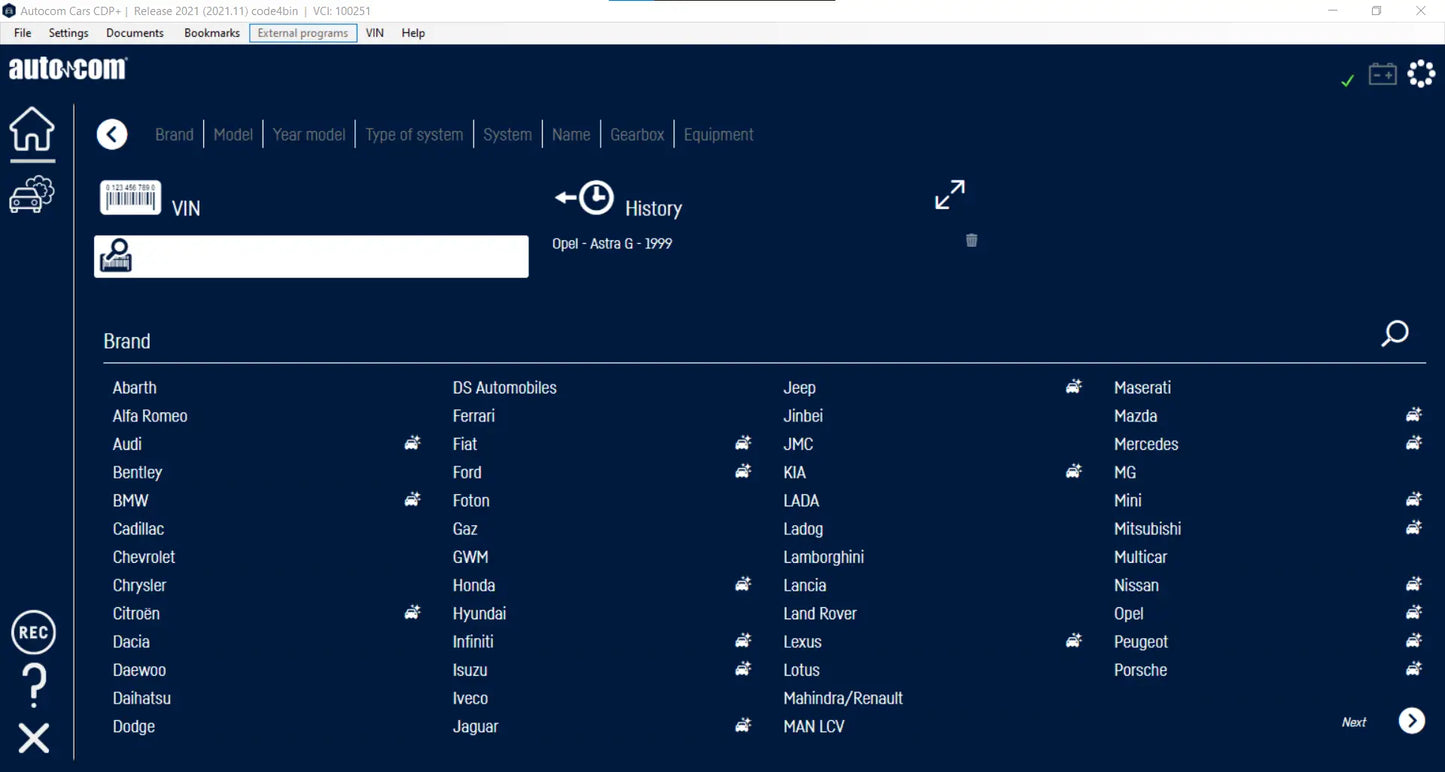 Autocom/Delphi diagnosis multimarca