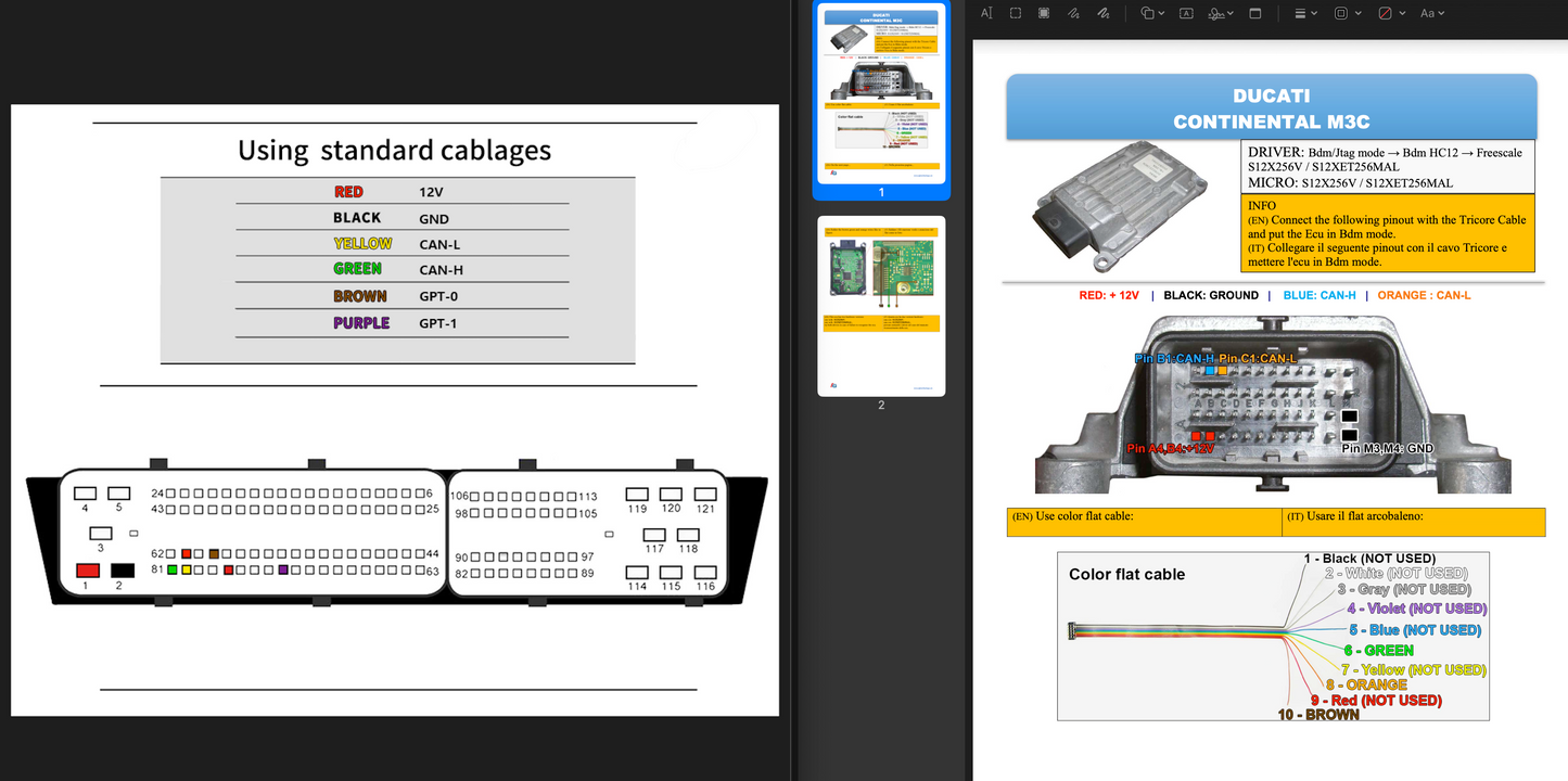 🔌 ECU PINOUT (todas las ECU)