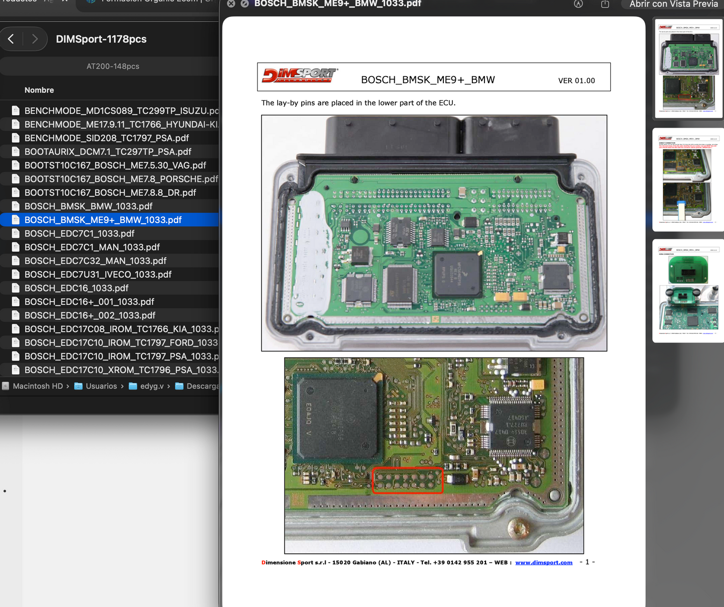 🔌 ECU PINOUT (todas las ECU)