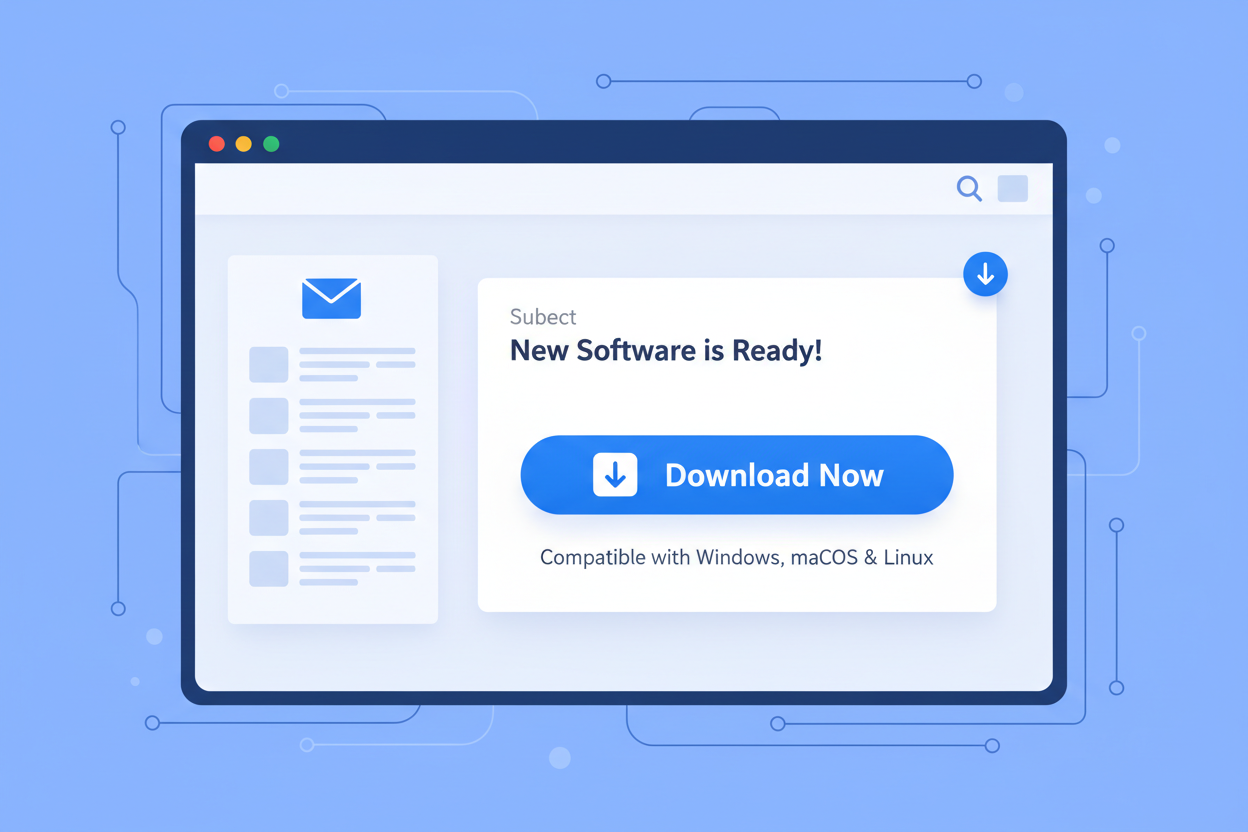 recibes correo con el enalce de descarga del programa